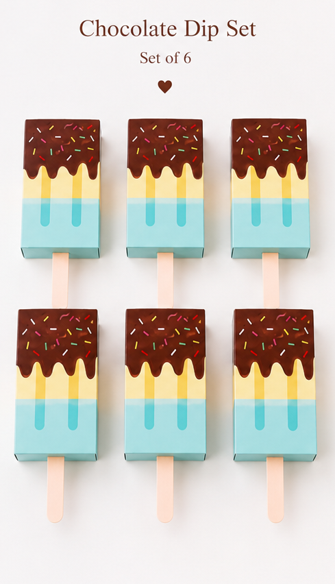Ice Cream Pop Treat Boxes | Set of 6