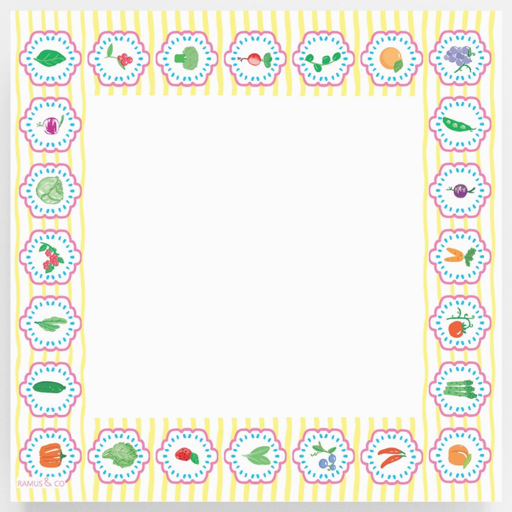 Lively Produce Square Notepad