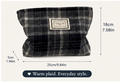 Cozy Plaid Bag | Soft Flannel Pouch with Canvas Lining