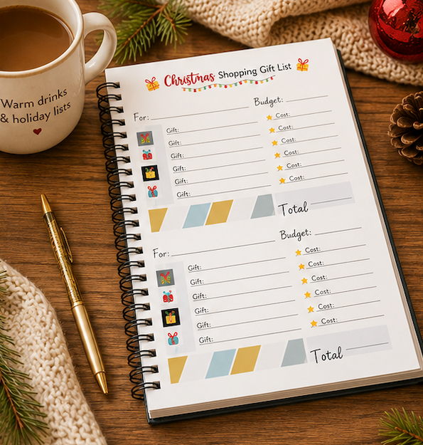 Christmas Planner & Budget Tracker | Gift List Organizer