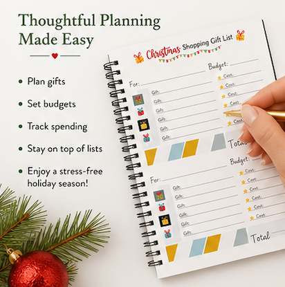 Christmas Planner & Budget Tracker | Gift List Organizer
