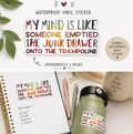 Funny Junk Drawer Sticker | Waterproof Vinyl Sticker for Laptop, Water Bottle & Planner
