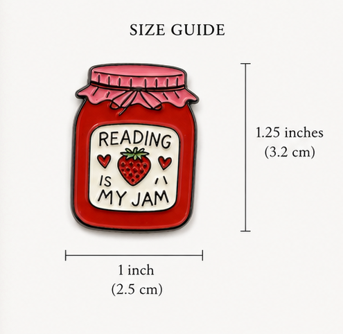 Reading is My Jam Enamel Pin