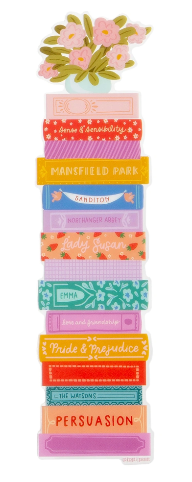 Jane Austen Book Stack Transparent Bookmark