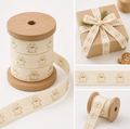 3/4" Gingerbread Man Print 100% Cotton Ribbon