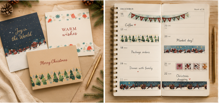 Cozy Christmas Washi Tape Collection
