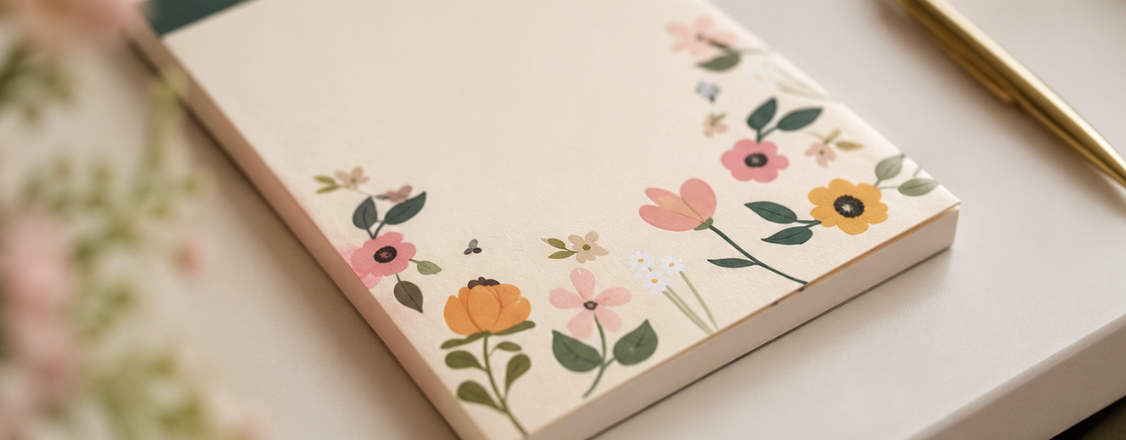 Floral Garden Memo Notepad – Botanical Tear-Off Notepad for Lists, Planning & Everyday Notes | Ginger P. Designs