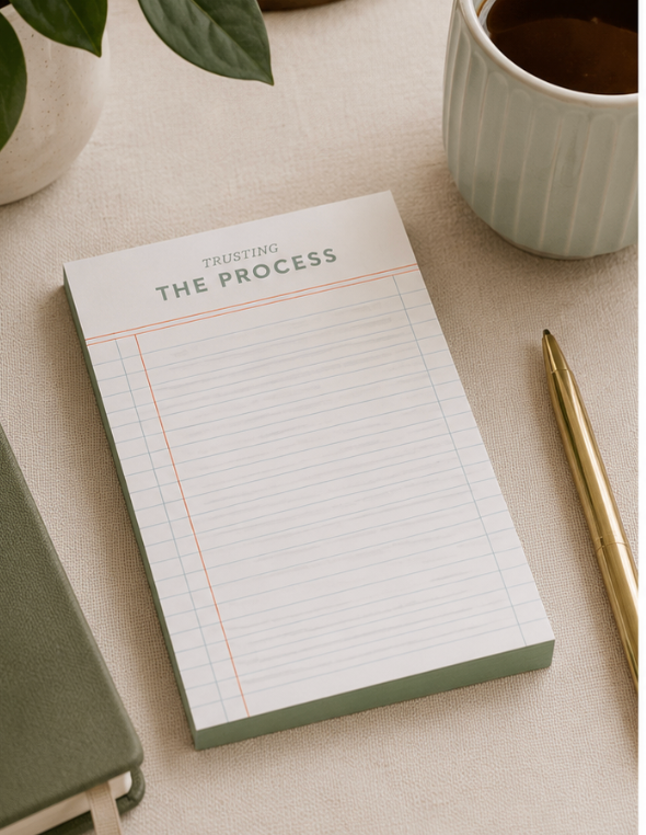 Trusting the Process Notepad – Inspirational Tear-Off Memo Pad for Lists & Daily Planning