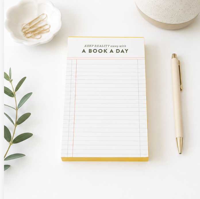 A Book a Day Notepad – Reading Journal Memo Pad for Book Lovers, Lists & Notes | Studio Calico