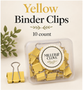 Yellow Binder Clips with Storage Case | 1 Inch