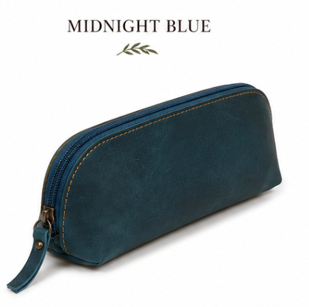 Smooth Genuine Leather Pencil Case