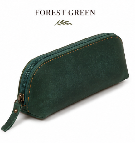 Smooth Genuine Leather Pencil Case