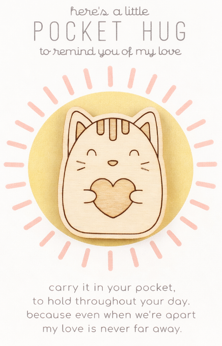 Wooden Pocket Hugs | Mini Thinking of You Gifts