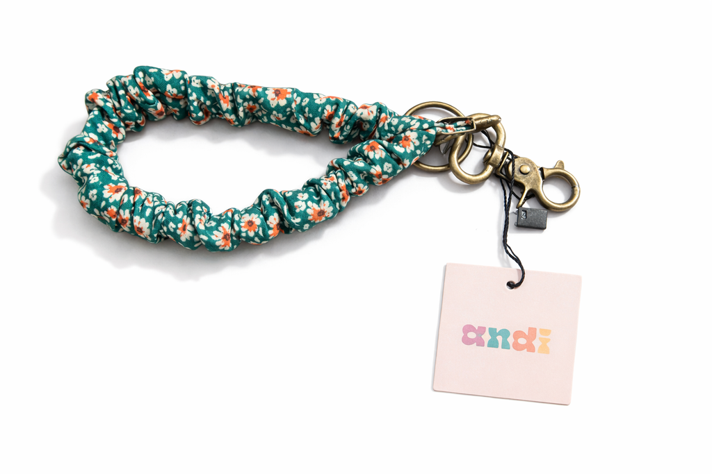 Andi-Green Floral Keychain