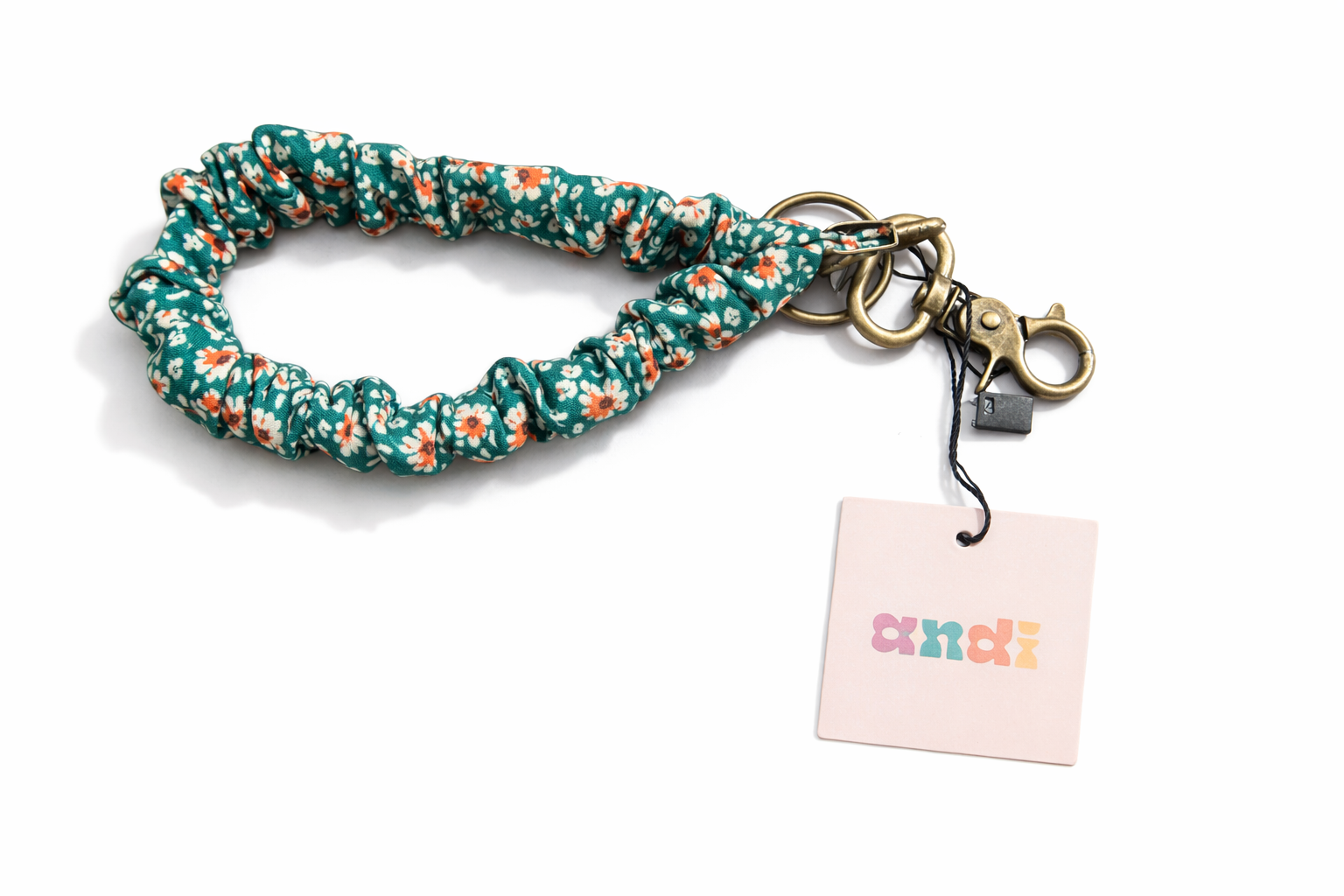 Andi-Green Floral Keychain