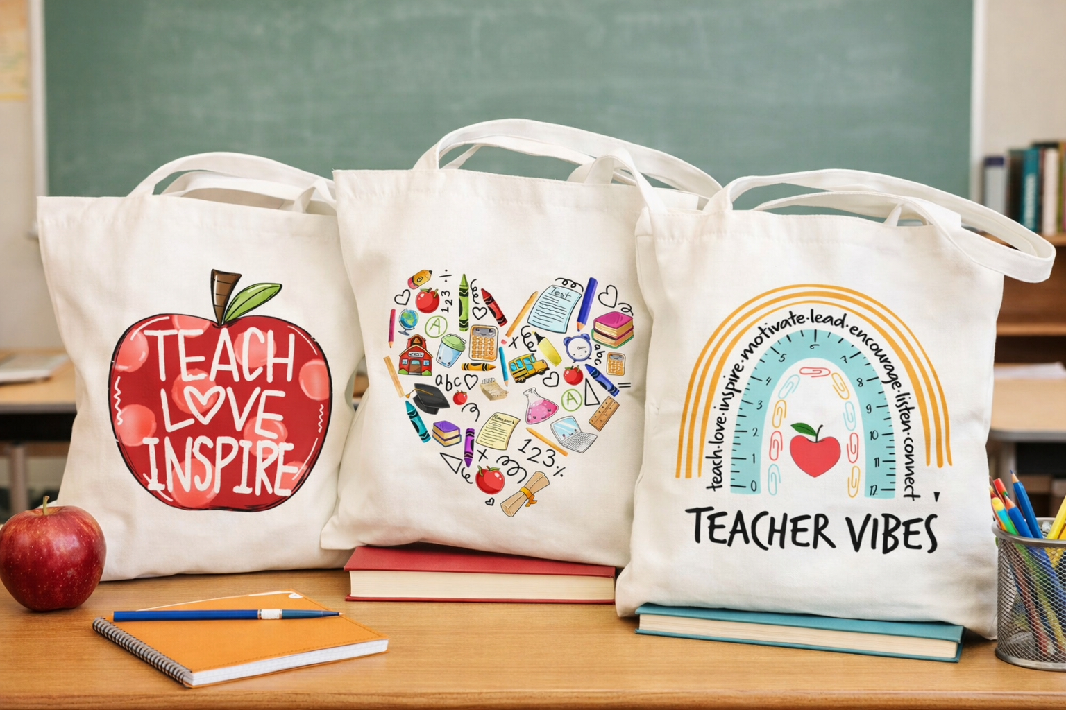 Teacher Vibes Tote Bag | Miller & Clove