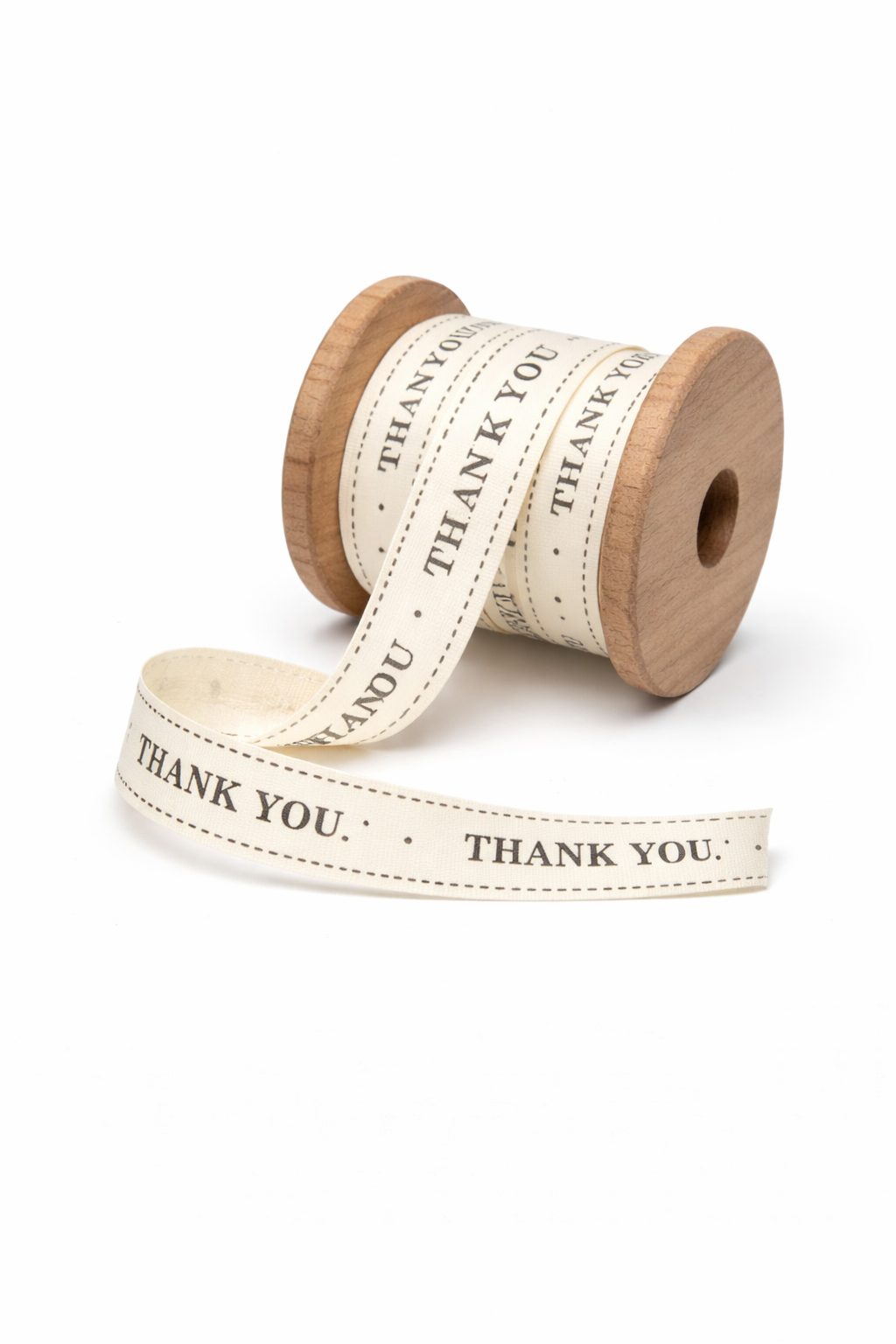 3/4" Thank You Print 100% Cotton Ribbon