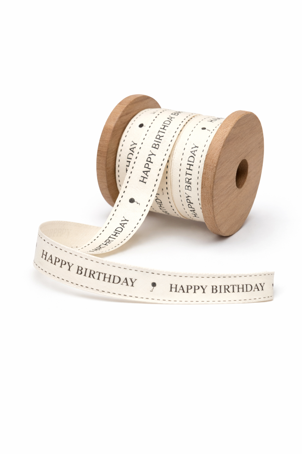 3/4" Happy Birthday Print 100% Cotton Ribbon