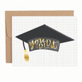 Grad Gift Greeting Card – Gold Foil Graduation Card by Pippi Post
