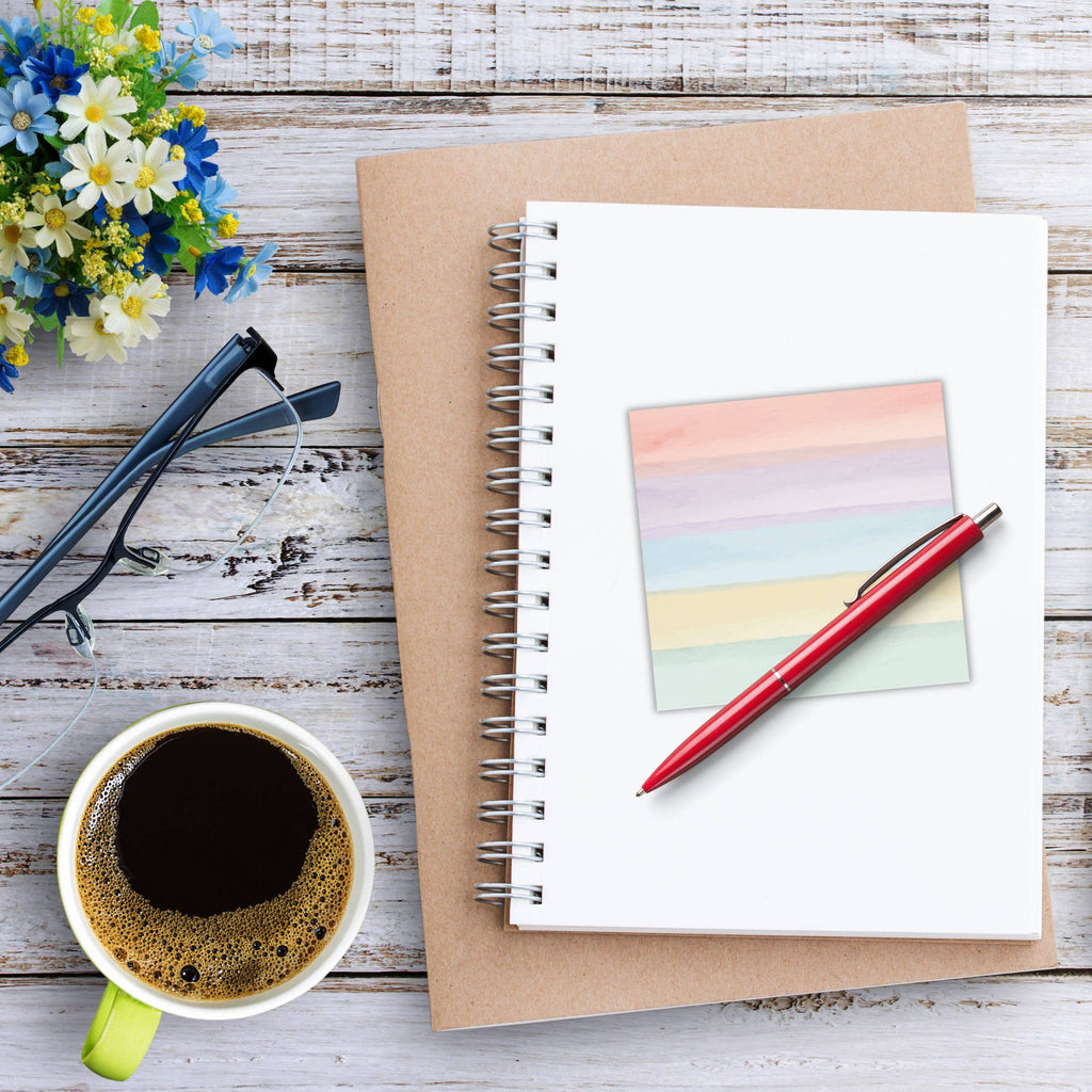 Cotton Candy Skies Sticky Note Pad | 3x3 Pastel Watercolor Post-it® Notes, 50 Sheets