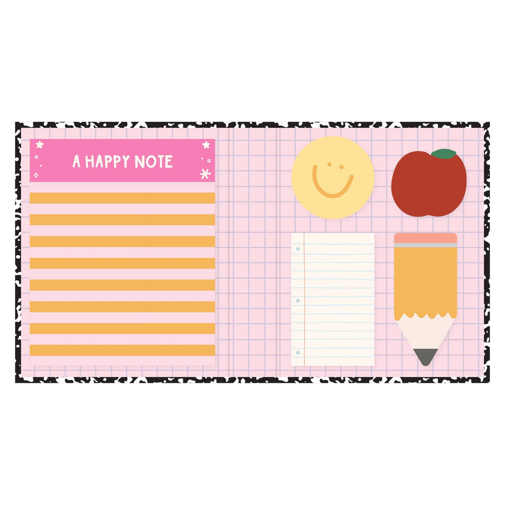 School Sticky Notes Set | Composition Book Folio