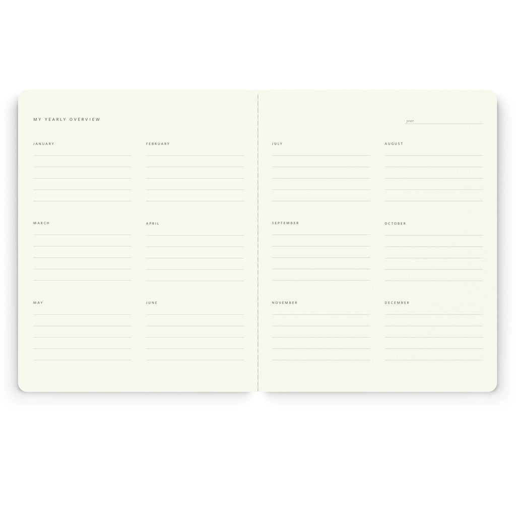 Pink Floral Stitched Monthly Planner | Ramona & Ruth