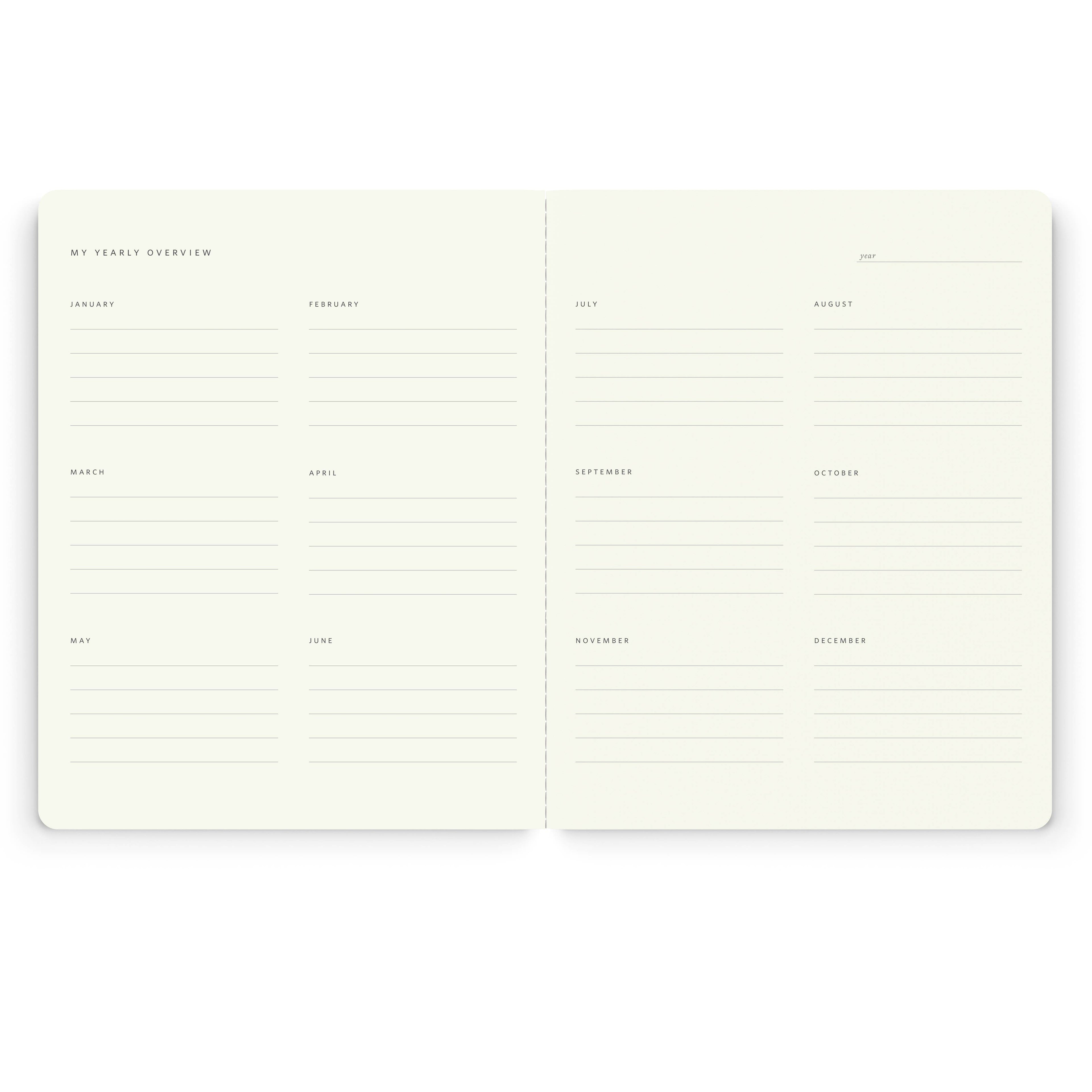 Pink Floral Stitched Monthly Planner | Ramona & Ruth