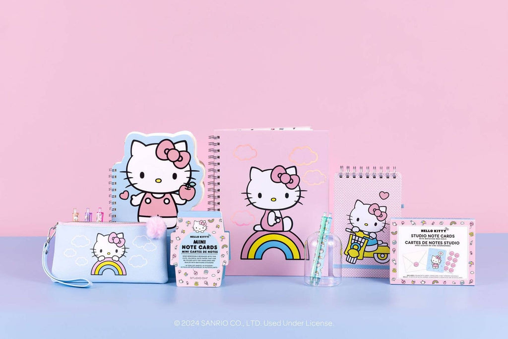Note Writer Mini Note Card Set – Hello Kitty Classic Pink Mini Cards with Stickers by Studio Oh!