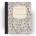 Floral Gray Composition Notebook