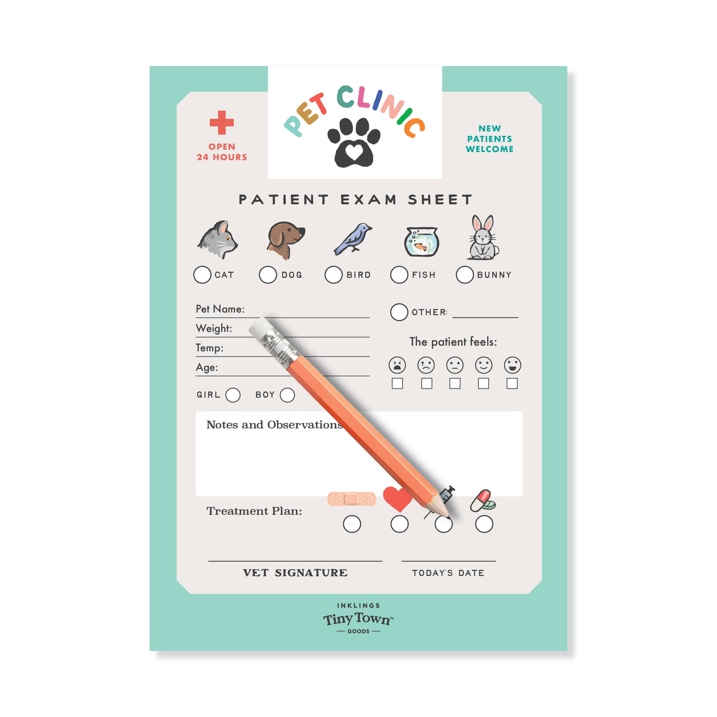 Tiny Town™ Pet Clinic Play Notepad