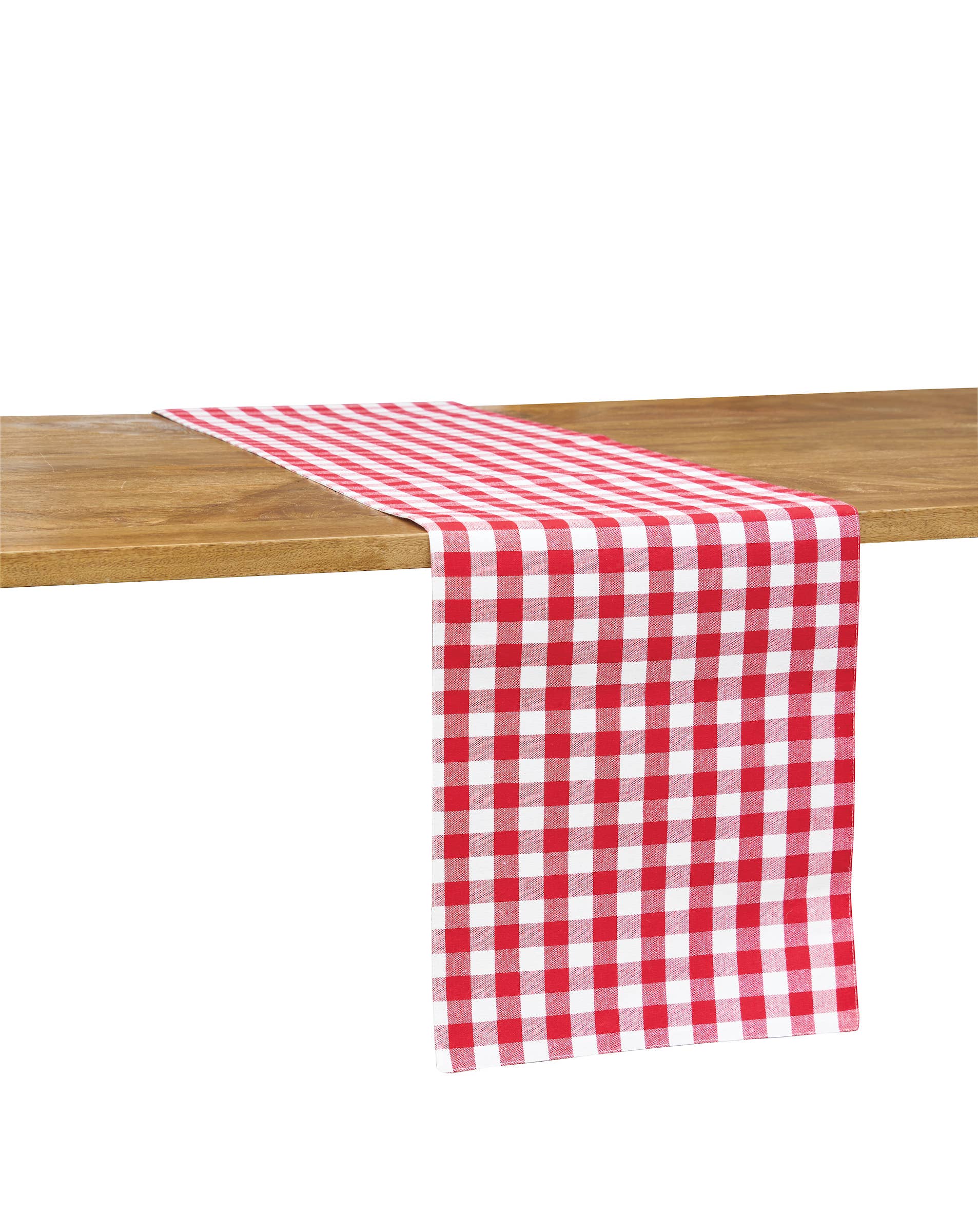 Ashford Red Gingham Check Table Runner by C&F Home