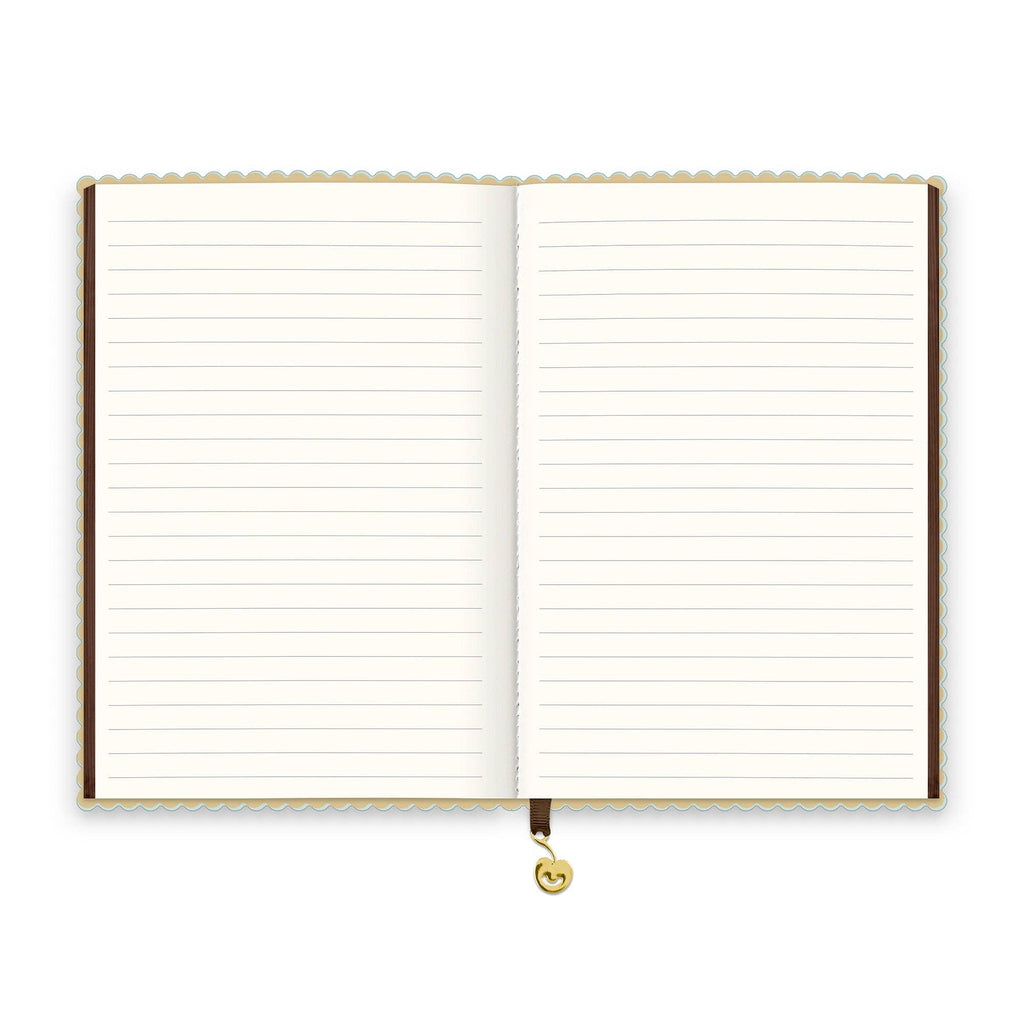 Mint Chip Spumoni Swirls Scalloped Journal – A5 Lined Notebook