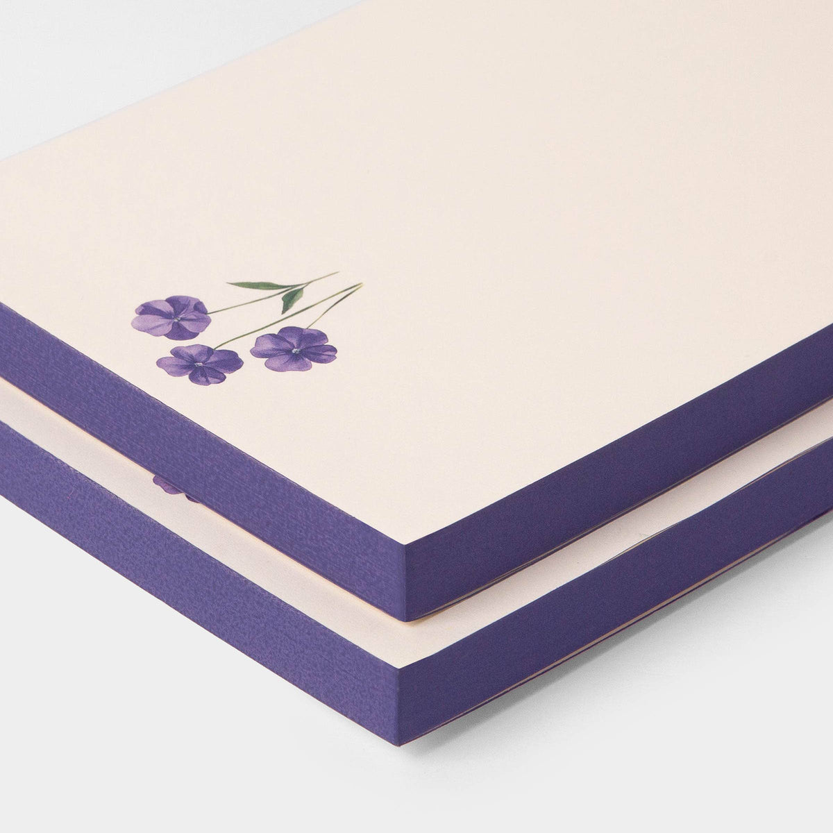 Rhode Island Blue Violet Notepad - Hand-Painted Edge, 100 Sheets