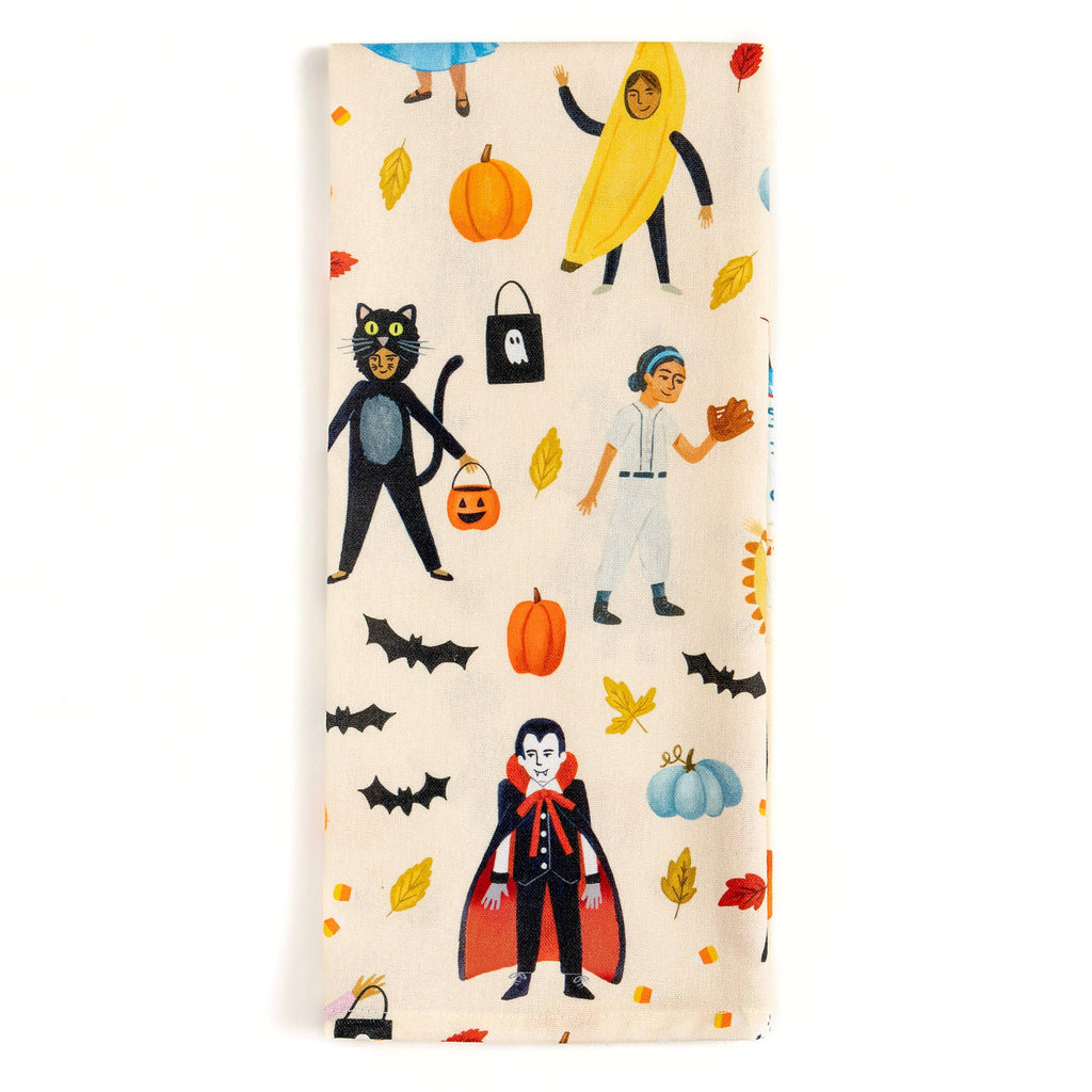 Trick-Or-Treaters Halloween Kitchen Towel