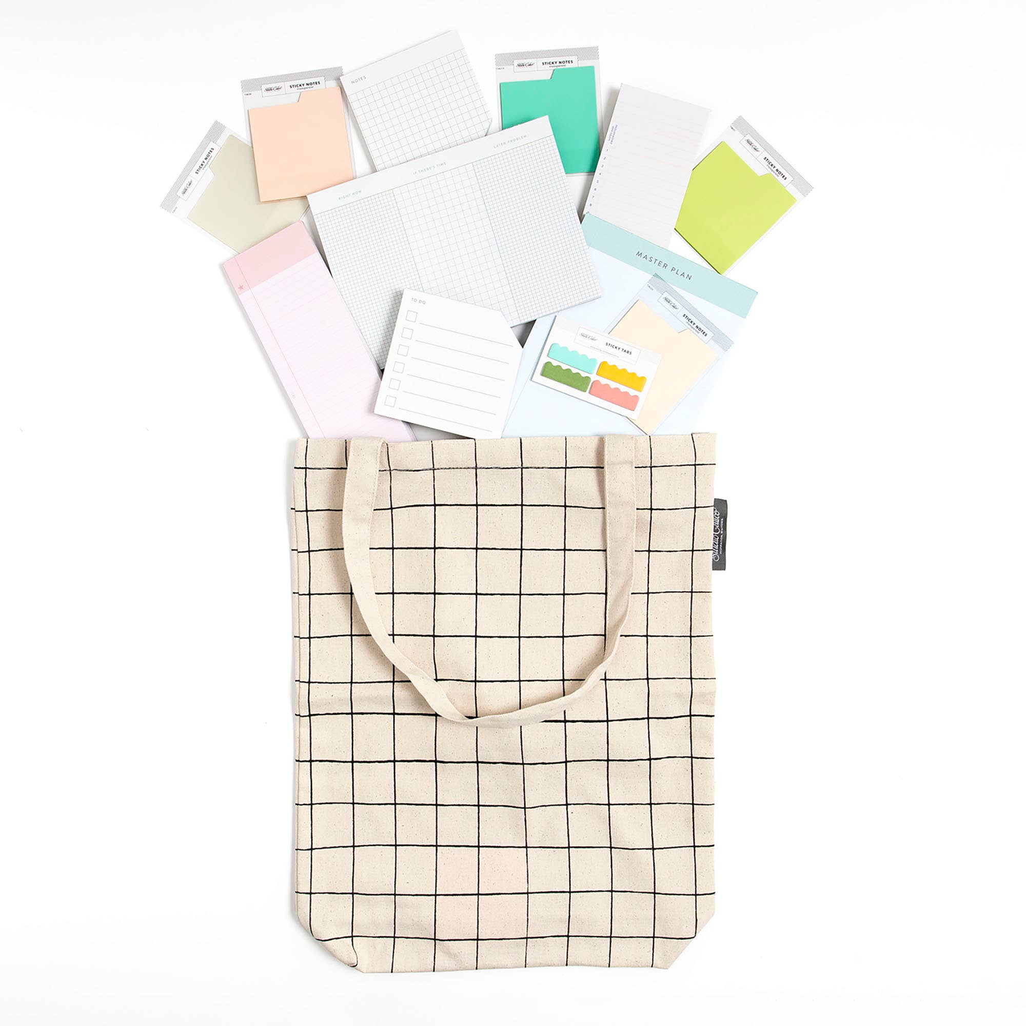 Canvas Grid Tote Bag | Studio Calico