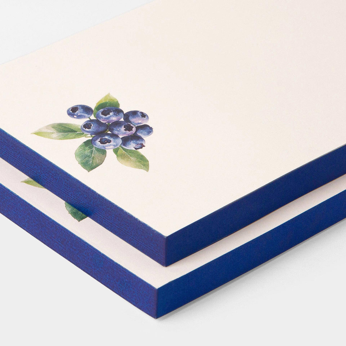 Blueberries Notepad - Hand-Painted Edge Notepad, 100 Sheets