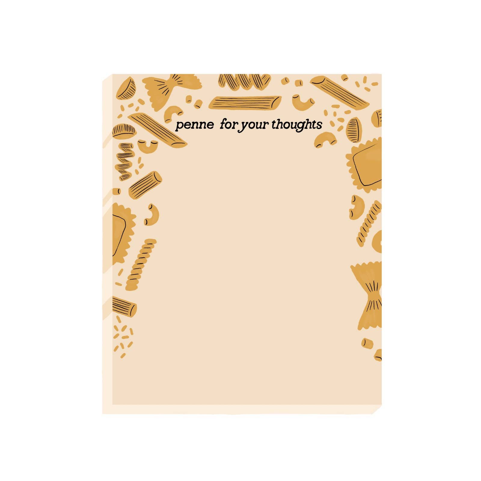 Penne Pasta Notepad - Penne for Your Thoughts