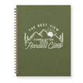 Best View Journal: Lined Notebook: Moss Cover | White Ink