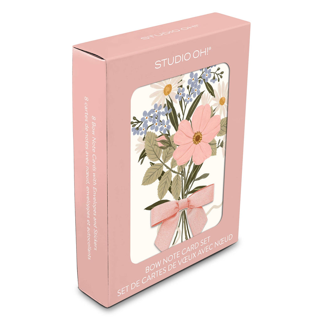 Wildflower Bouquet Bow Note Card Set