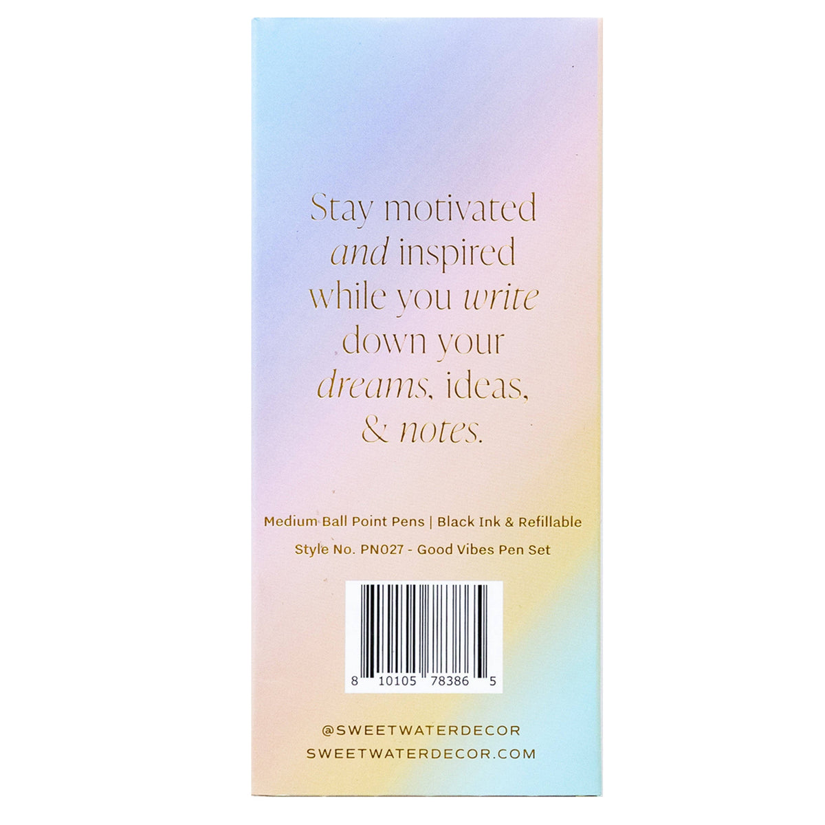 Good Vibes Metal Pen Set – Motivational Ballpoint Pens