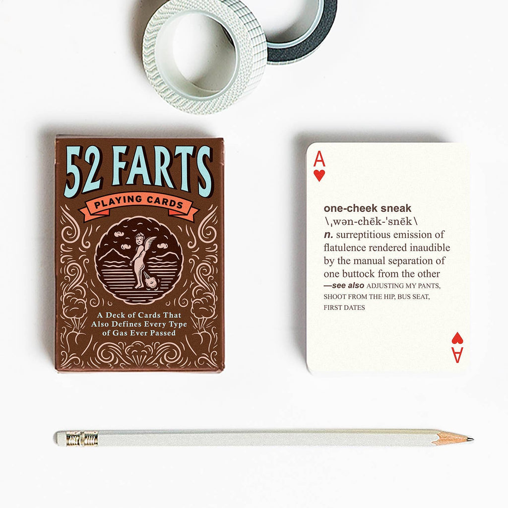 52 Farts Playing Cards, Funny Gag Gift Deck