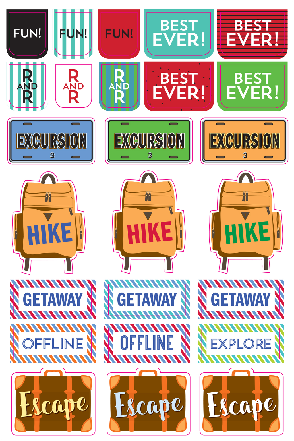 Essentials Travel Planner Stickers by Peter Pauper Press