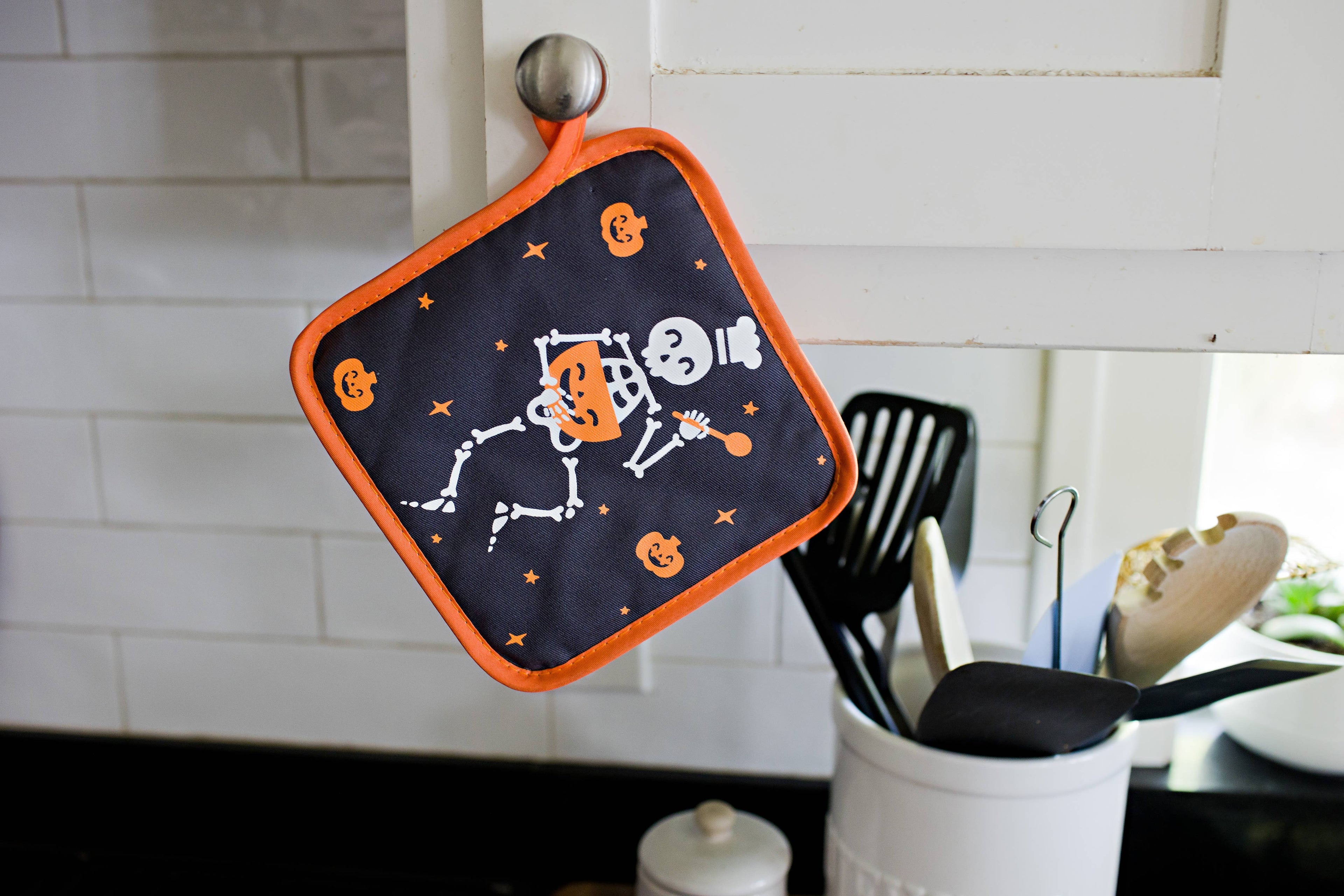 Halloween Skeleton Trivets Set of 2 — Cotton Hot Pads by Pearhead