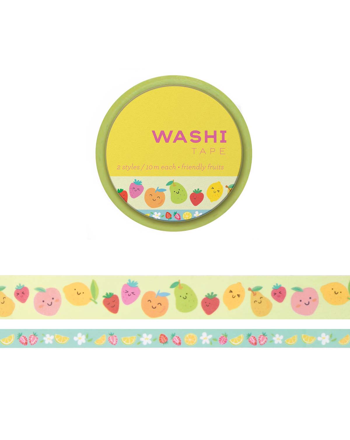 Friendly Fruits Washi Tape Set of 2