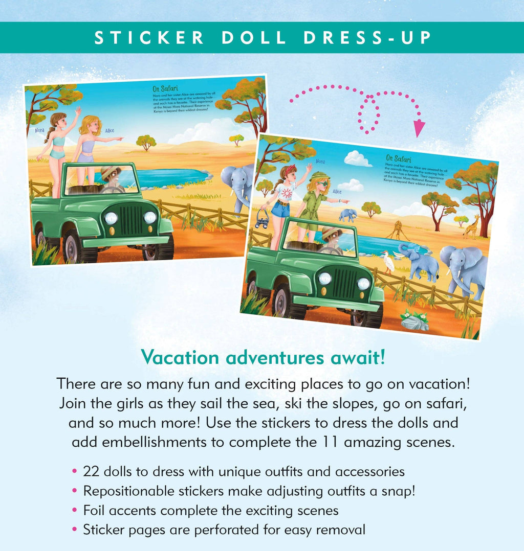 Vacation Sticker Doll Dress-Up Book | Peter Pauper Press