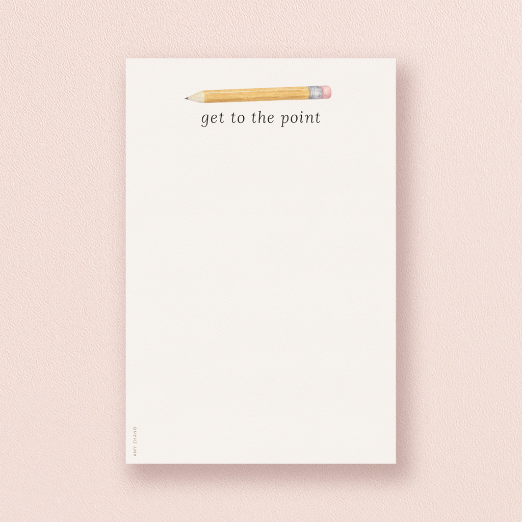Get To The Point — Pencil Pun Stationery Lover Notepad