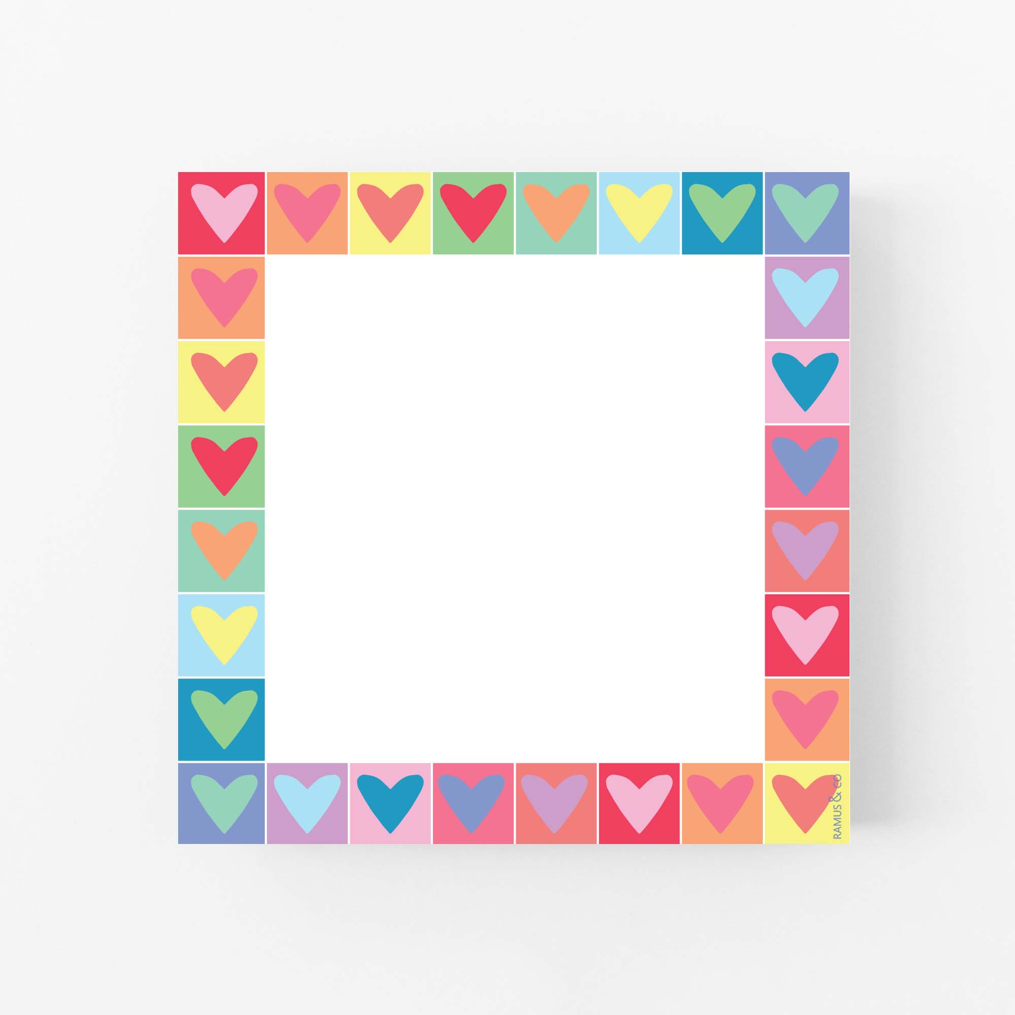 Rainbow Hearts Notepad | Ramus & Co.