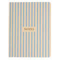 Cream and Blue Striped Notes Journal, Hardcover Stationary