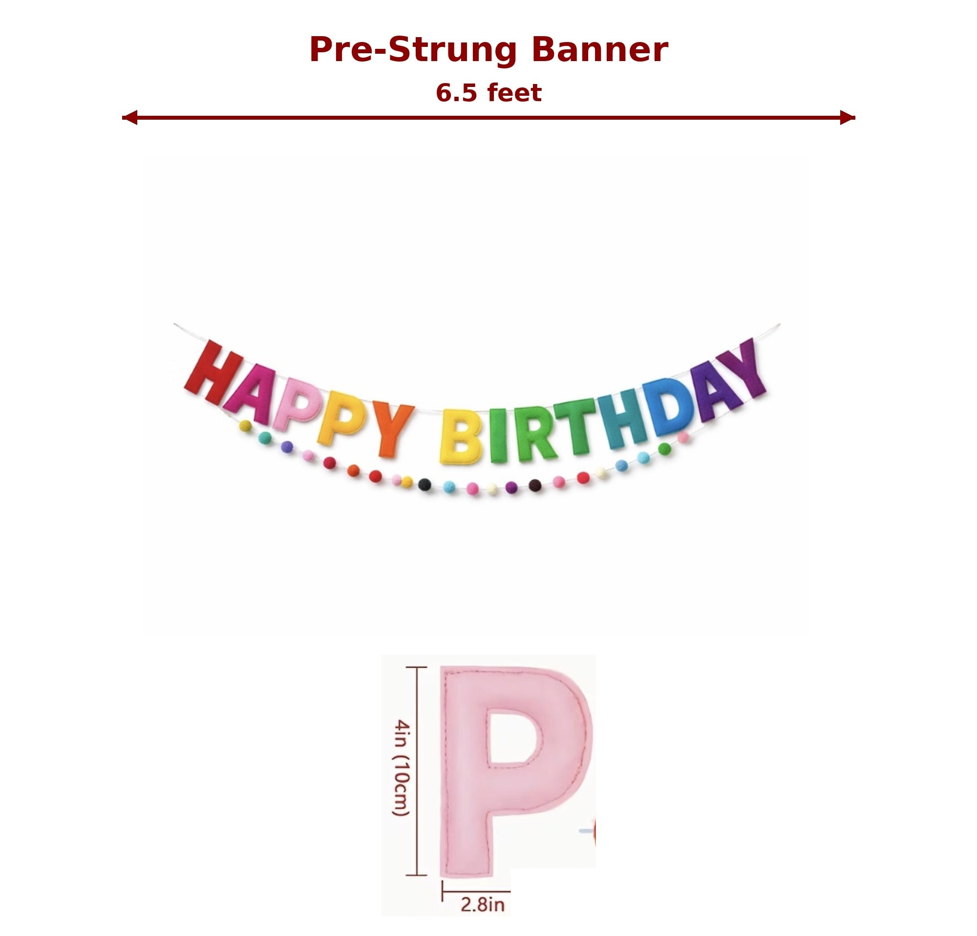 Happy Birthday Felt Banner