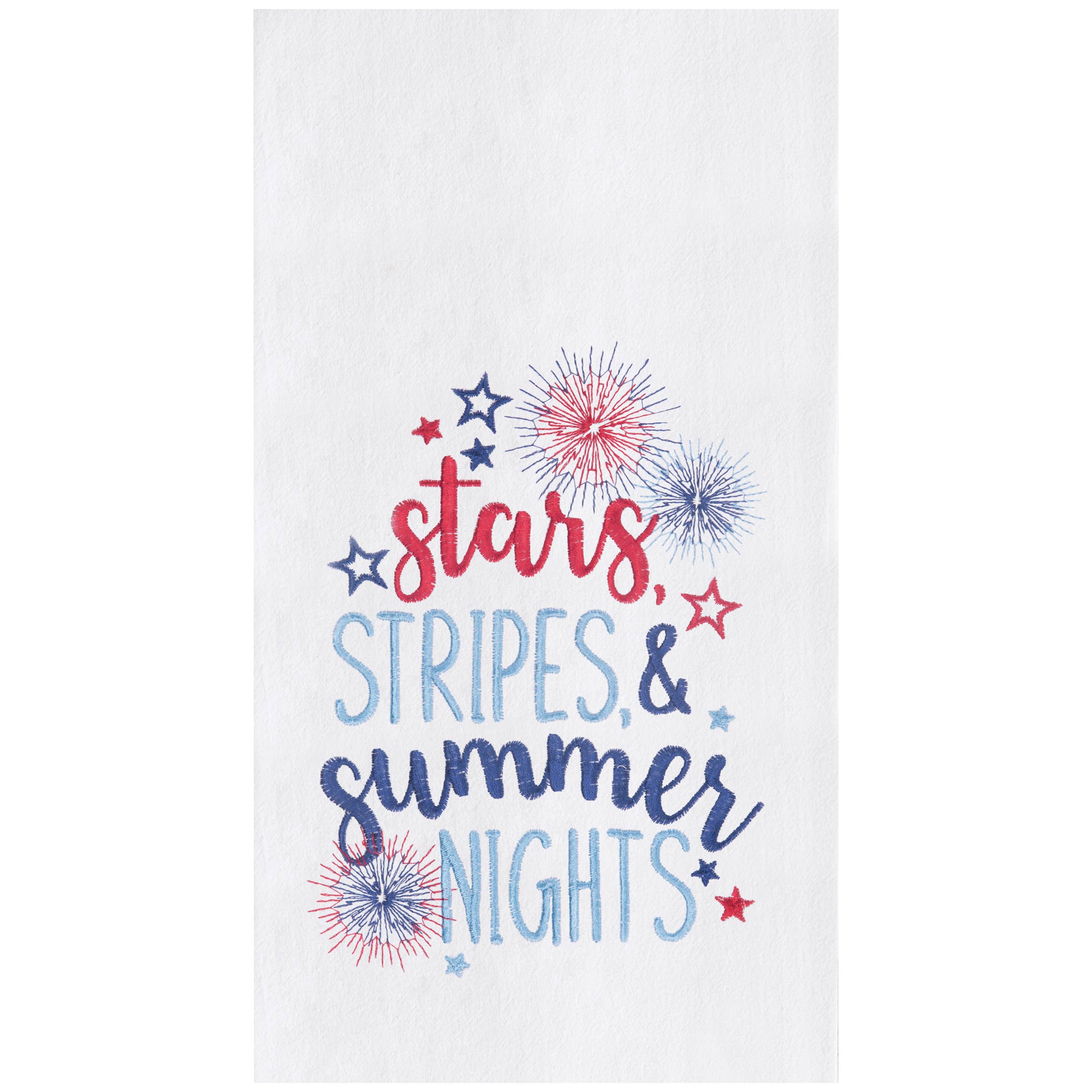 Patriotic Stars & Stripes Flour Sack Kitchen Towel by C&F Home